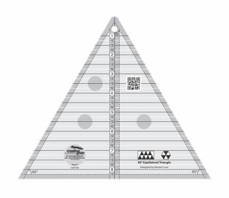 Þríhyrnings stika 60 gráðu. Creative Grids 60 degree ruler 8-1/2