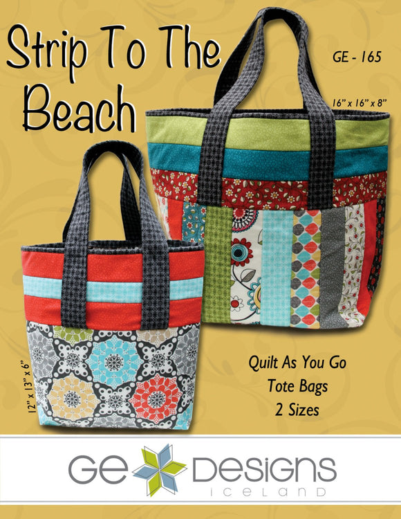 Strip To The Beach Tote Bag Pattern